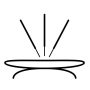 incense sticks, spa outline icon. Signs and symbols can be used for web, logo, mobile app, UI, UX on white background